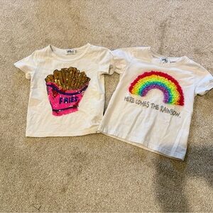 Lola + the Boys T-Shirts Set fries rainbow